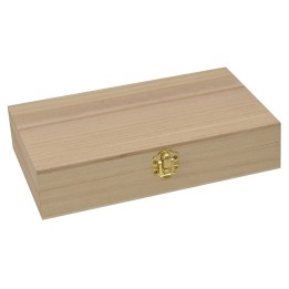 Rectangular wooden box cm 24x14x5,2 h