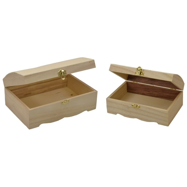 Set due bauletti in legno