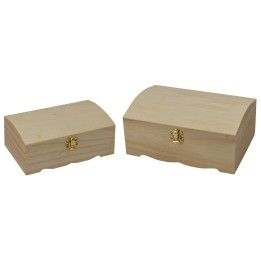 Set due bauletti in legno
