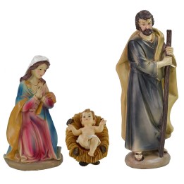 Nativity 3 subjects in resin series 30 cm