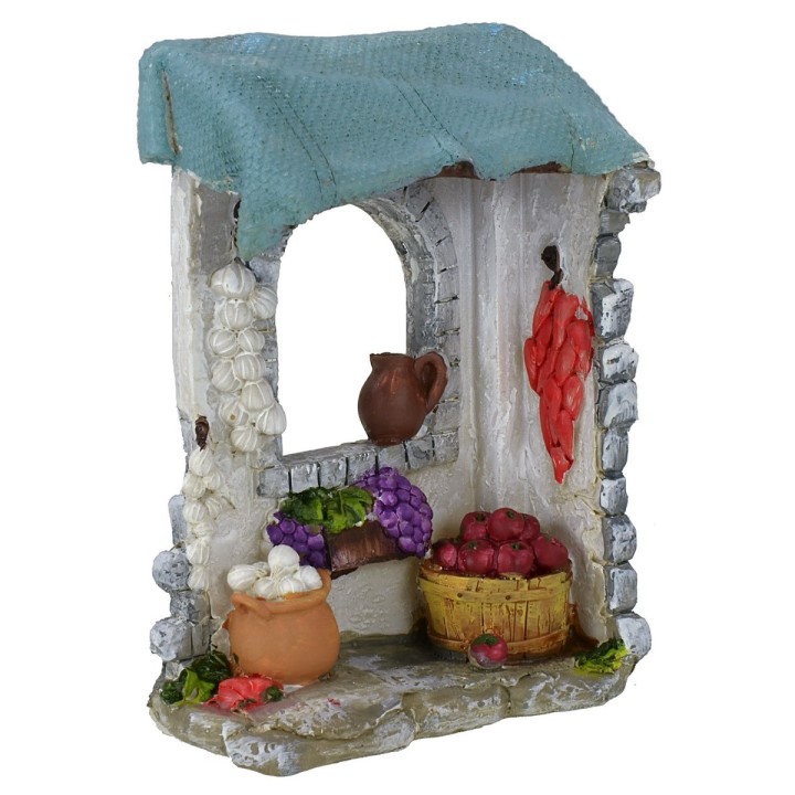 Greengrocer's shop in resin cm 10x4,5x14,8 h
