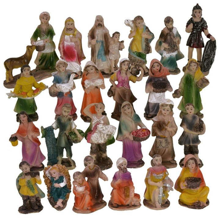 Set 24 statuine in resina 6,5-7 cm