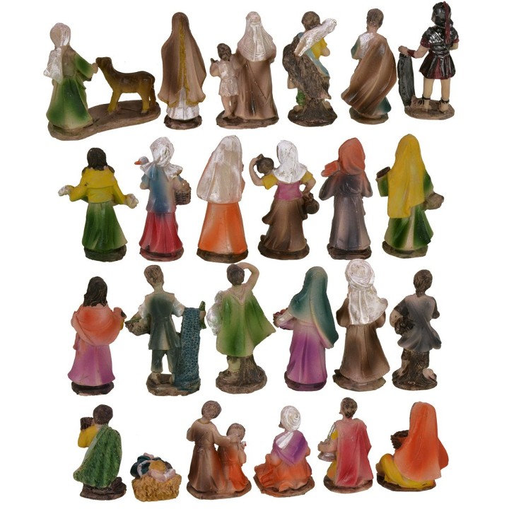 Set of 24 resin figurines 6.5-7 cm