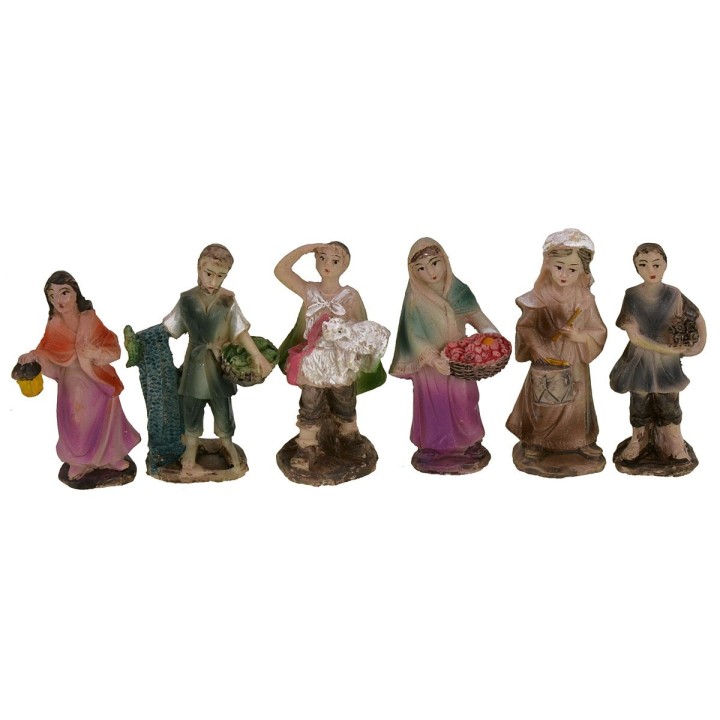 Set 24 statuine in resina 6,5-7 cm