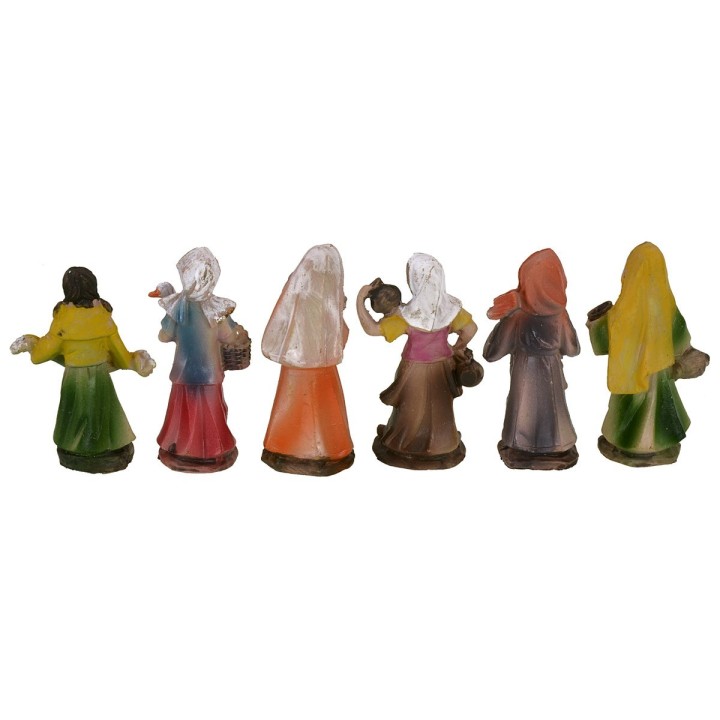 Conjunto de 24 figuritas de resina de 6,5-7 cm.