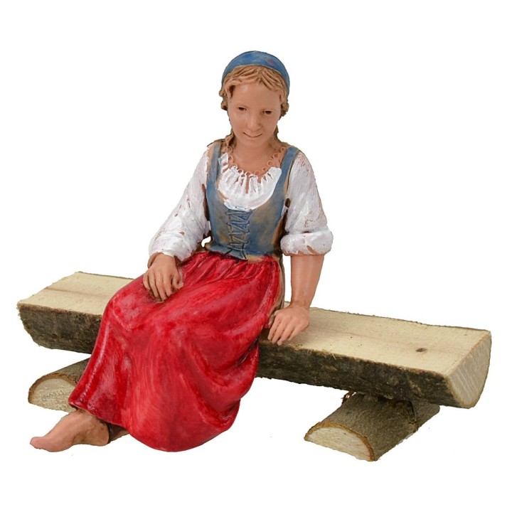 Woman in seated position 10 cm series Landi Moranduzzo