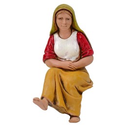 Seated woman for donkey series 10 cm Landi Moranduzzo