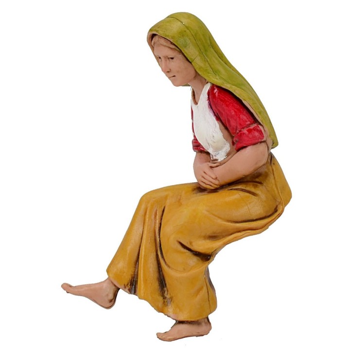 Mujer sentada para burro serie 10 cm Landi Moranduzzo