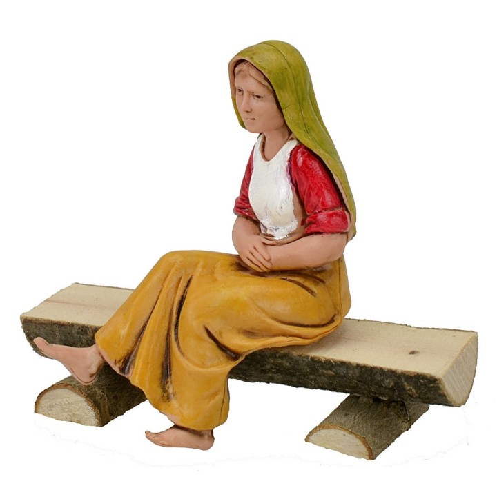 Mujer sentada para burro serie 10 cm Landi Moranduzzo