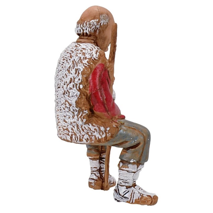 Uomo cm 10 in posizione da seduto -Statue presepe
