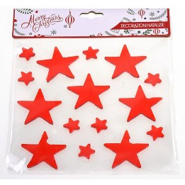 Vinilo decorativo 15 estrellitas rojas