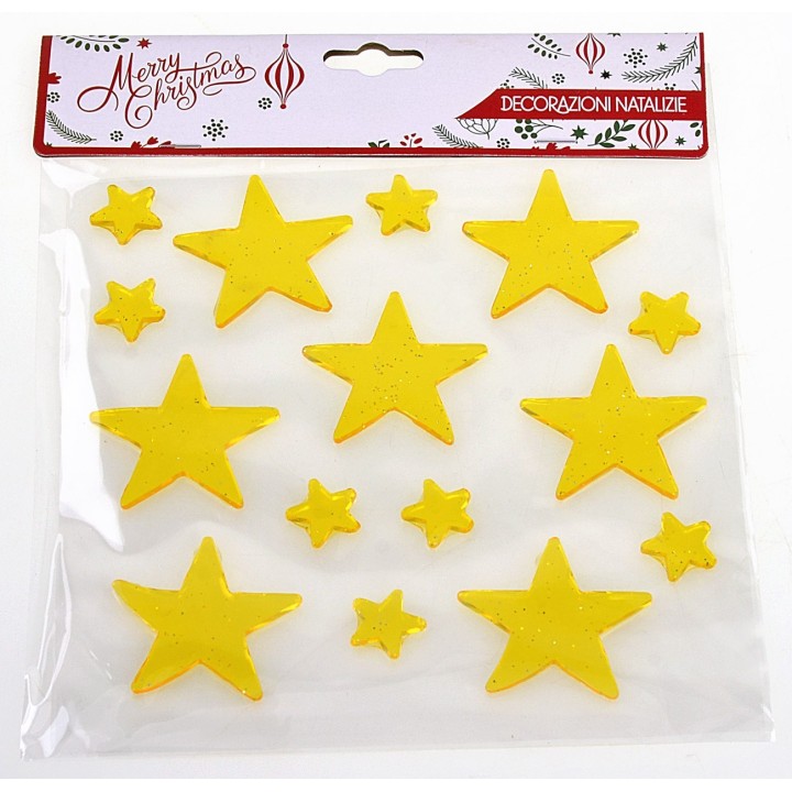 Window sticker 15 yellow stars