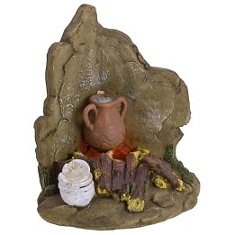 Bivouac with battery-operated fire 9.2x6.8x11.5 h cm