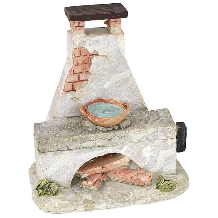 Chimenea con fuego funcionando a pilas cm 10x6x11 h