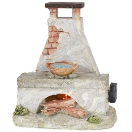 Caminetto con fuoco funzionante a batterie cm 10x6x11 h