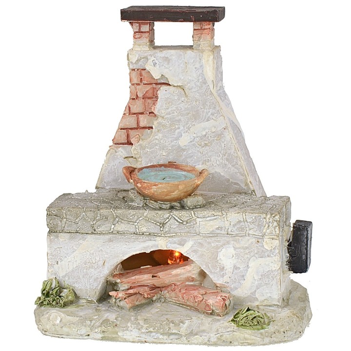 Fireplace with battery-operated fire cm 10x6x11 h