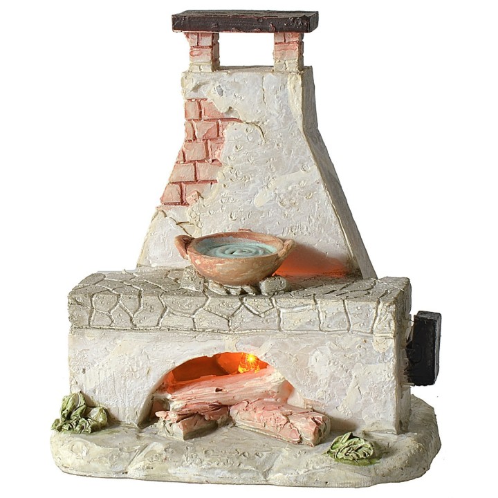 Chimenea con fuego funcionando a pilas cm 10x6x11 h