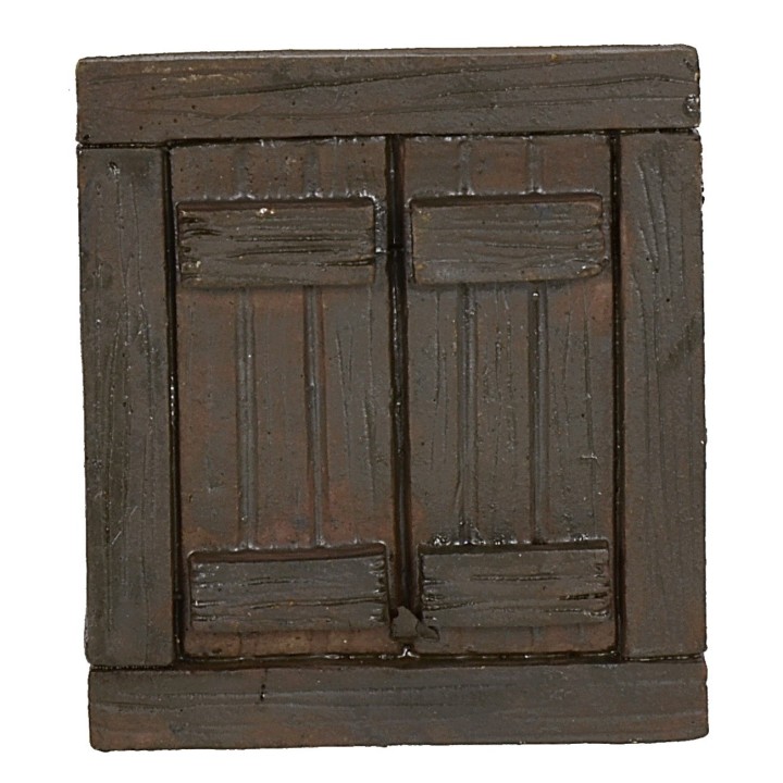 Wood effect resin window cm 5,8x0,6x6,6 h