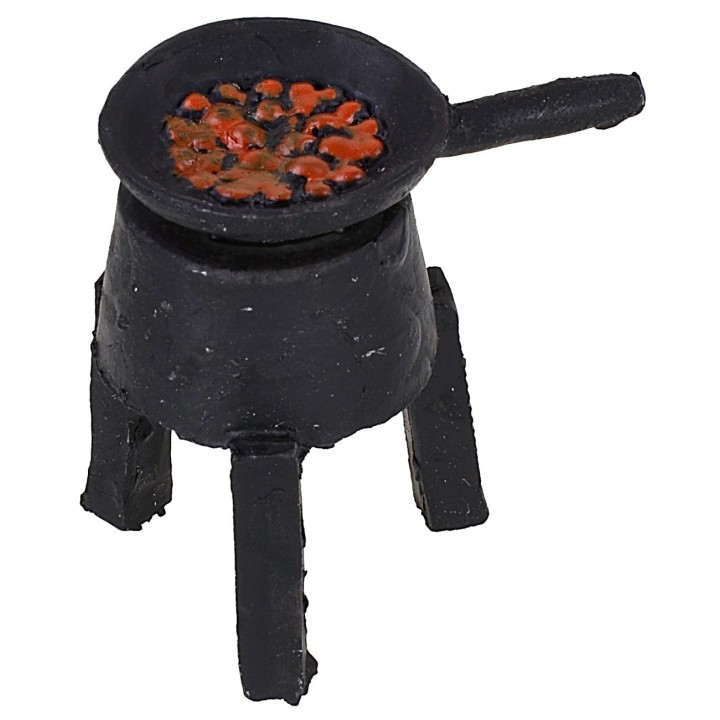 Braciere in resina con castagne cm 5 h