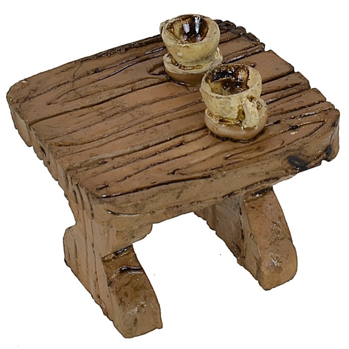 Mesa de resina efecto madera cm 3,8x3,5x3 h