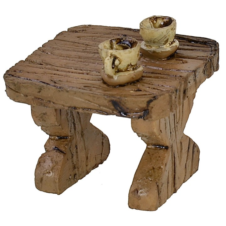 Wood-effect resin table cm 3,8x3,5x3 h