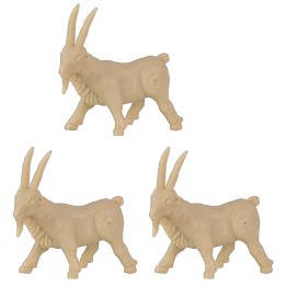 Juego de 3 cabras en PVC de 3,3x3 cm h