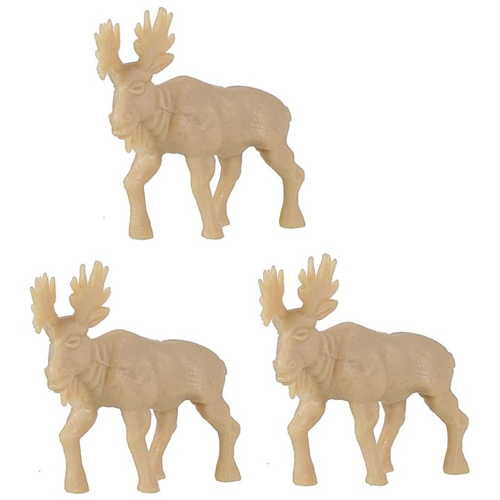 Juego de 3 alces en PVC 4x4 h