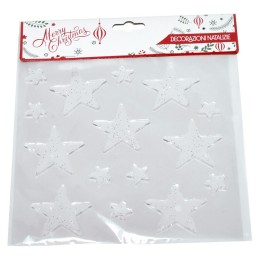 Window sticker 15 transparent stars