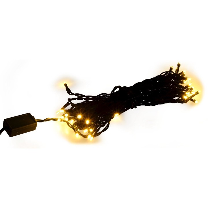 Cadena de 35 luces LED blanco cálido con una distancia de 20 cm