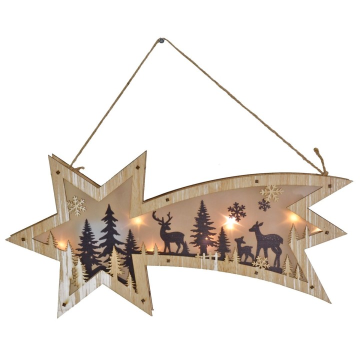 Stella cometa luminosa da appendere a batterie cm 36x3x17,5 h