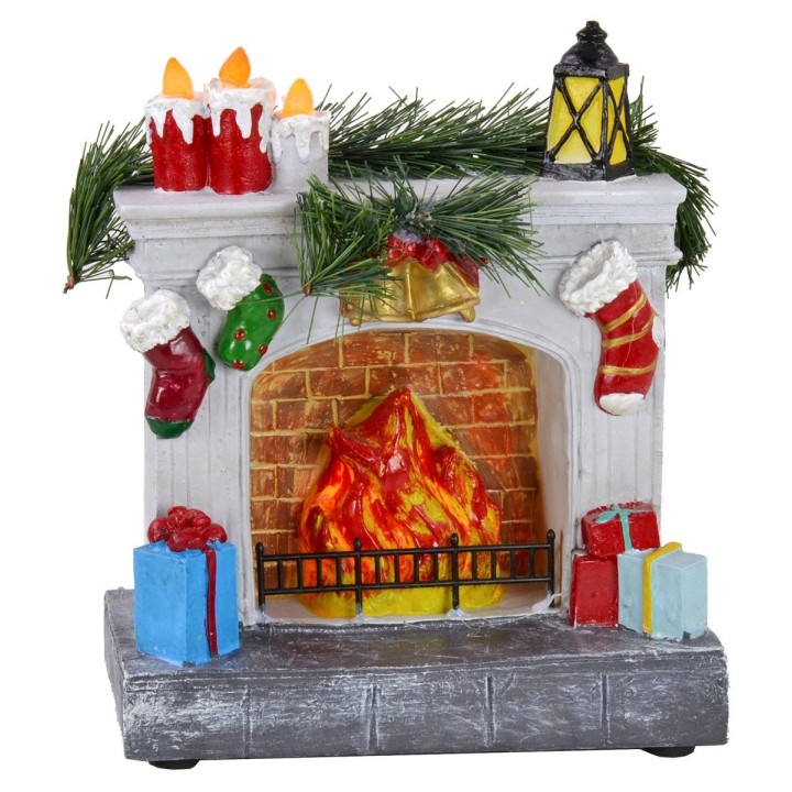 Battery lit fireplace cm 18x9x16 h