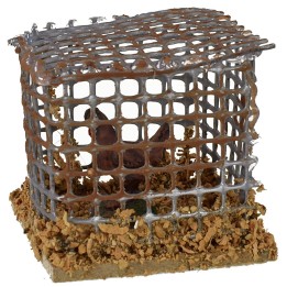 Gabbia con gallina cm 5x4,8x4,5 h