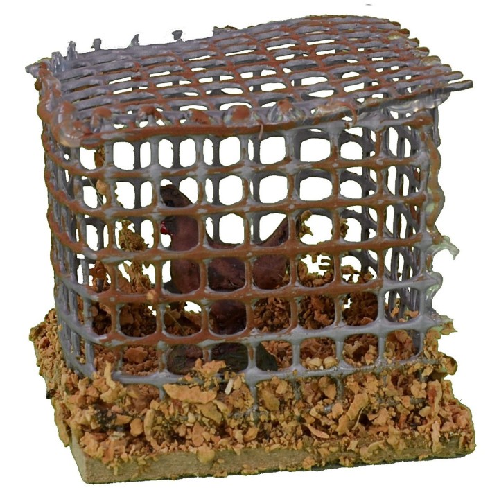 Cage with hen cm 5x4,8x4,5 h