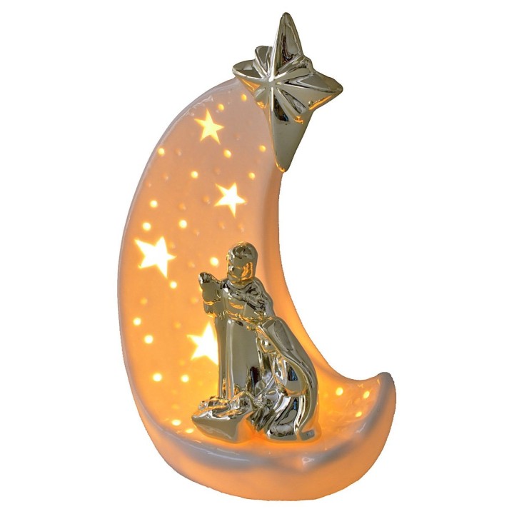 Natividad con cometa en porcelana iluminada de 17x10,3x24,5 cm h