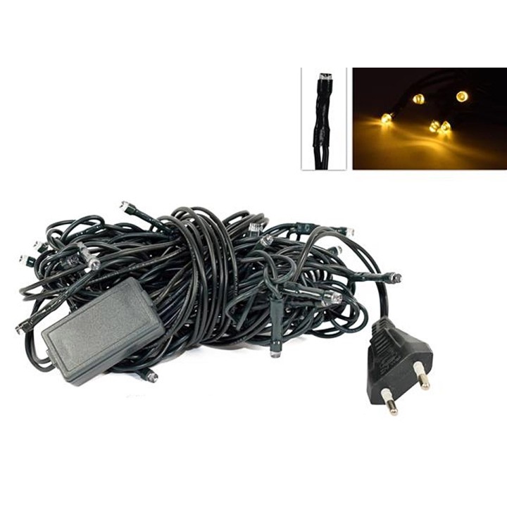 Cadena de 35 luces LED blanco cálido con una distancia de 20 cm