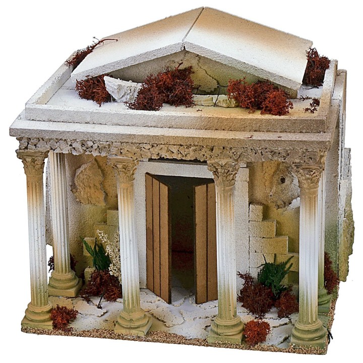 Tempio con colonnato cm 35x25x32,5 h
