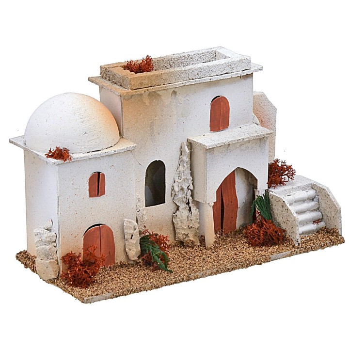 Arab houses with dome and staircase 26.5x12.5x16h cm