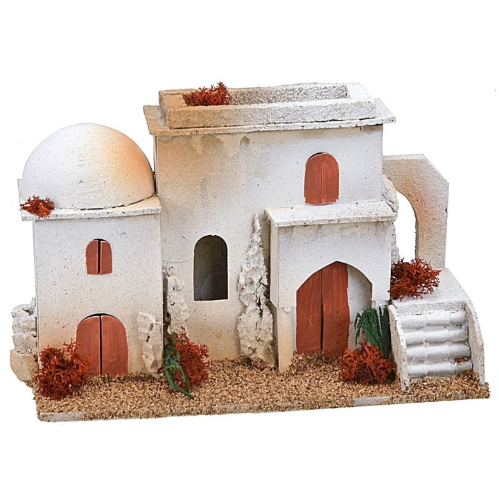 Arab houses with dome and staircase 26.5x12.5x16h cm