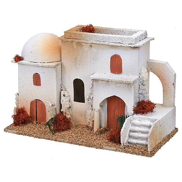 Arab houses with dome and staircase 26.5x12.5x16h cm