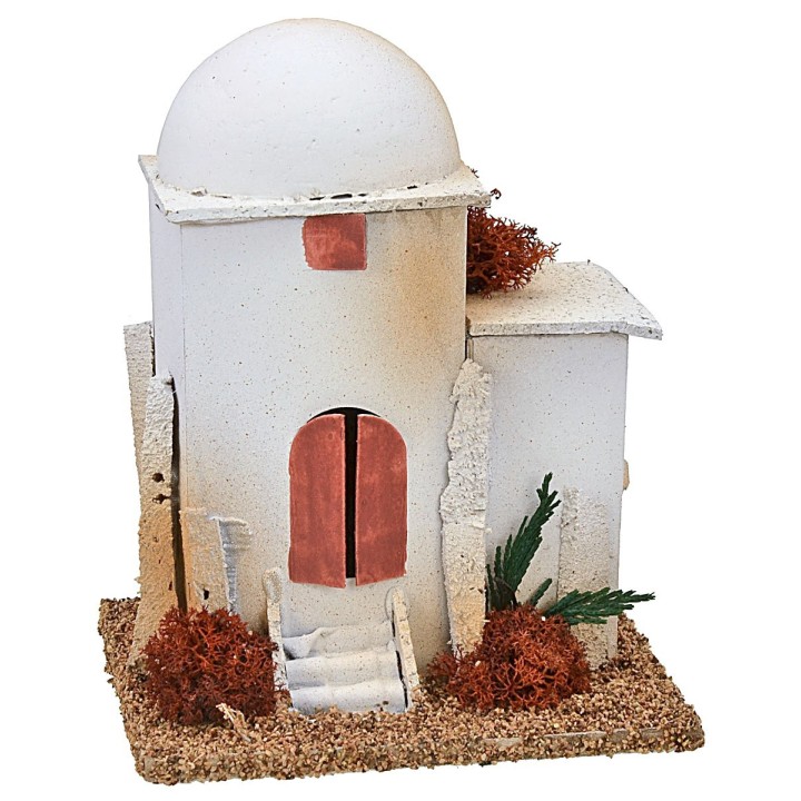 Arab house with dome and staircase cm 14x12,5x17 h