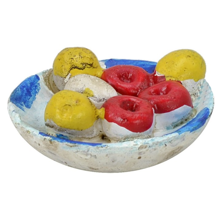 Coloca 3 platos con platillos de ø 3 cm.