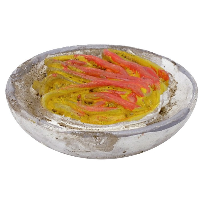 Set of 3 plates with dishes ø 3 cm