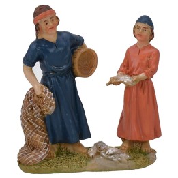 Resin fishermen scene 9 cm