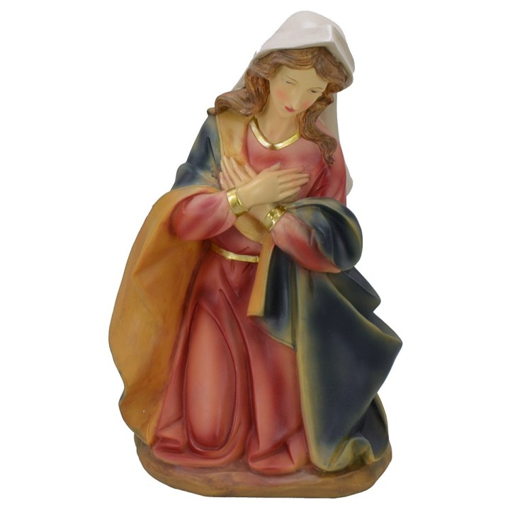 Madonna arrodillada en resina serie 40 cm