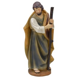 San Giuseppe con bastone in resina 40 cm