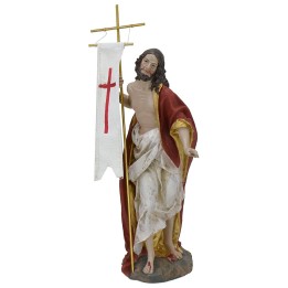 Gesù risorto con mantello rosso cm 27