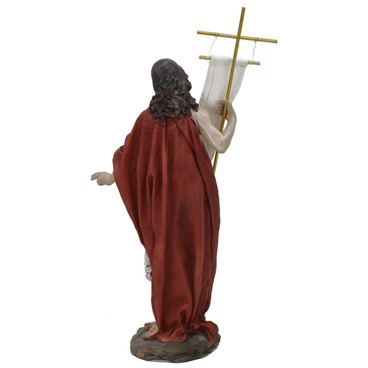 Jesús resucitado con manto rojo de 27 cm
