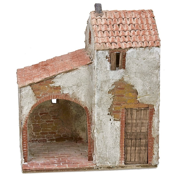 Stuccoed house with shop cm 24,5x16x30 h