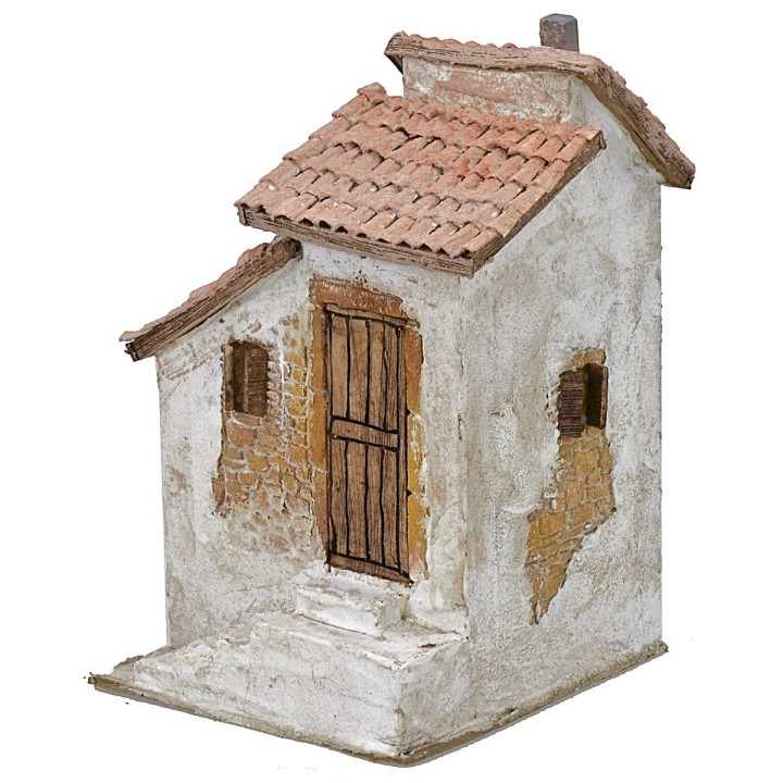 Casa estucada con escalera y trastero de 16,5x17,5x27,5 cm h