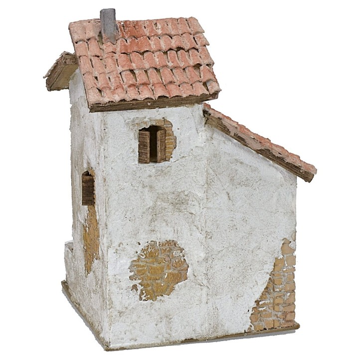 Casa estucada con escalera y trastero de 16,5x17,5x27,5 cm h